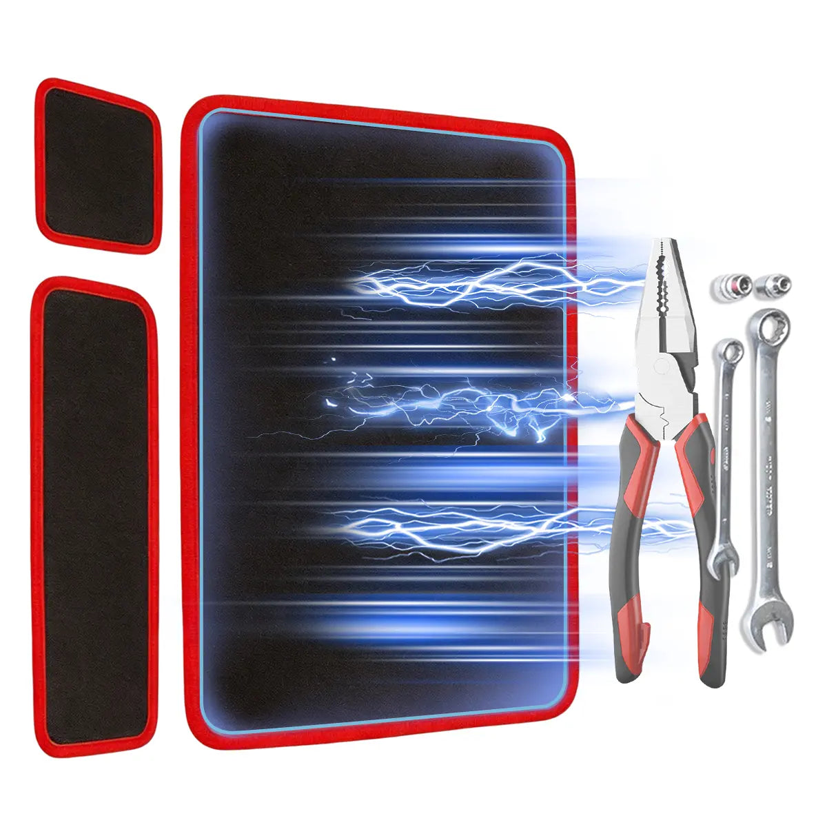 SEESE 3PC Flexible Magnetic Tool Mat & Tray Holder - Magnetic Tool Tray, Flexible Magnetic Mat, PVC & Non-Slip for Garage Workshop, Auto Repair Tools fathersdaygiftideas fathersdaygift - image 12