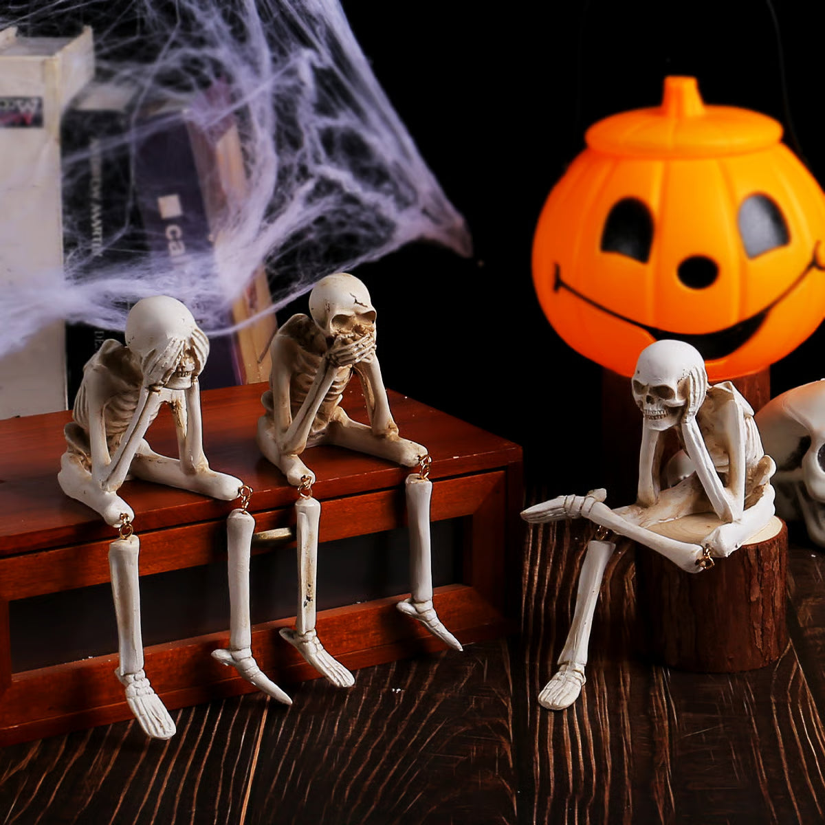 ππ Halloween decoration indoor skeleton statue