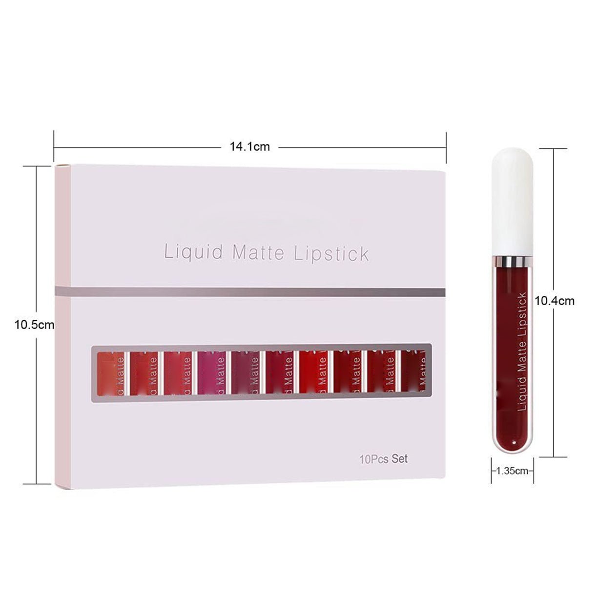 ๐BUY 2 GET 1 FREE! โจ๐10Pcs Matte Waterproof Long Lasting Lip Gloss