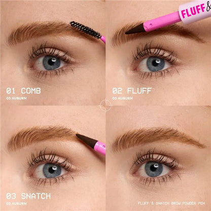NYX Professional Makeup Fluff & Snatch Brow Powder Pen, 24H Wear, Cream To Powder Eyebrow, Transfer-Resistant Formula - shade image 3