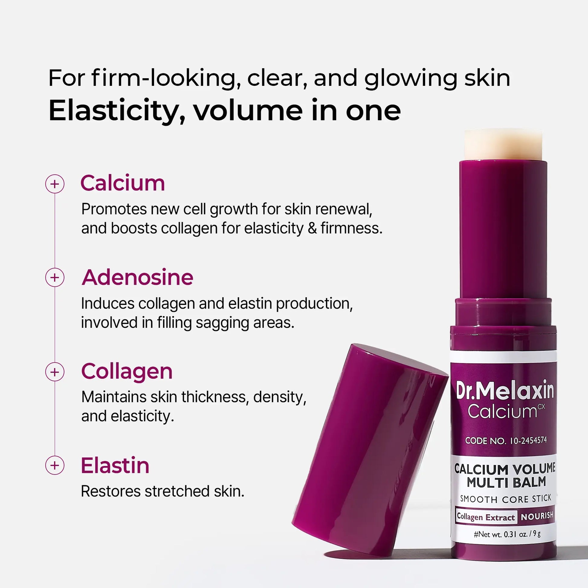 [Dr.Melaxin Official] Calcium Multi Balm Eye Care Routine Korean Skin Care Anti-aging Cosmetics Collagen Eye Stick 9g - image 4
