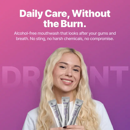 DR.DENT Purple Mouthwash Sachets (20 Pack) – Alcohol-Free Purple Rinse