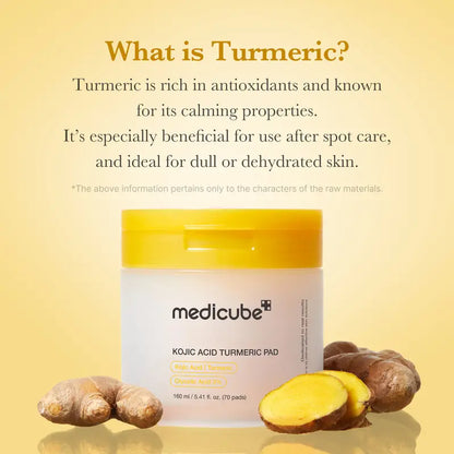 Kojic Acid Turmeric Clarifying Toner Pad for Troubled Skin & Use After Spot Care