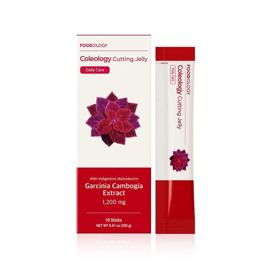 Coleology Cutting Jelly 10days - Garcinia Cambogia (HCA), Chia Seeds Collagen, Hyaluronic Acid, Pomegranate Flavored 8.81 oz /10 Sticks