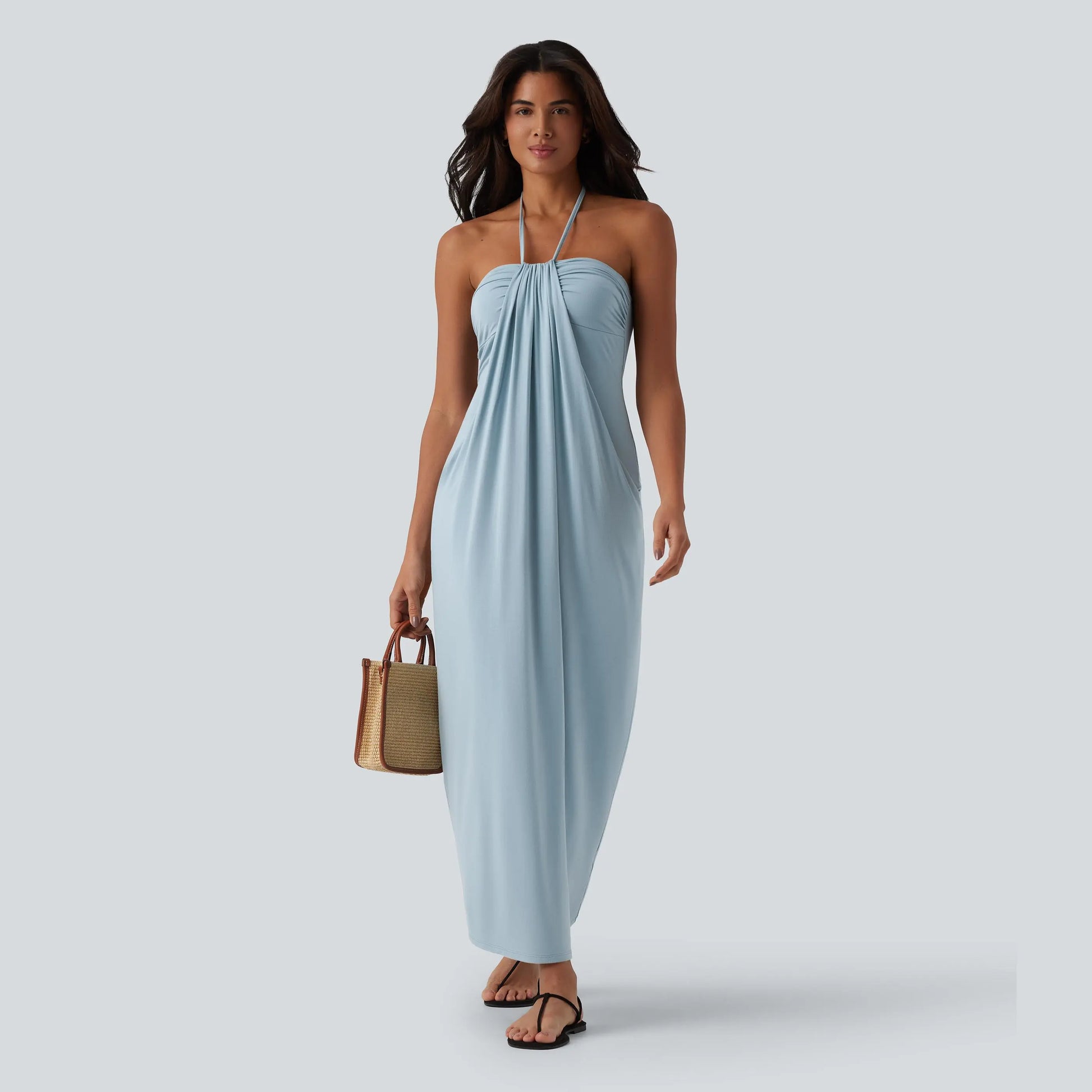 Halara Halter Tie Back Maxi Dress with Pockets - image 25