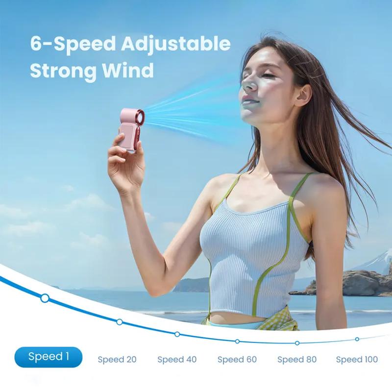 ❄️ ❄️Turbo Handheld Fan – 16900 RPM, 6 speeds, LED display
