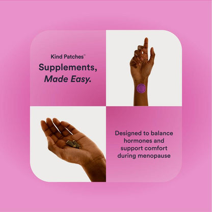 Kind Patches, Menopause Patches, 30 Menopause Relief Patches: Natural Ingredients
