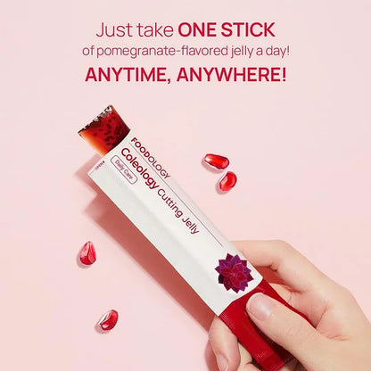 Coleology Cutting Jelly 10days - Garcinia Cambogia (HCA), Chia Seeds Collagen, Hyaluronic Acid, Pomegranate Flavored 8.81 oz /10 Sticks