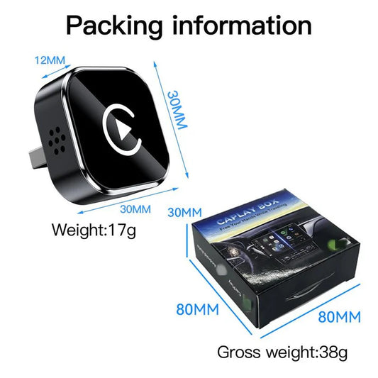 2025 Upgraded Wireless Carplay Adapter for iPhone, BT5.3 & Dual-Band WiFi Carplay Wireless