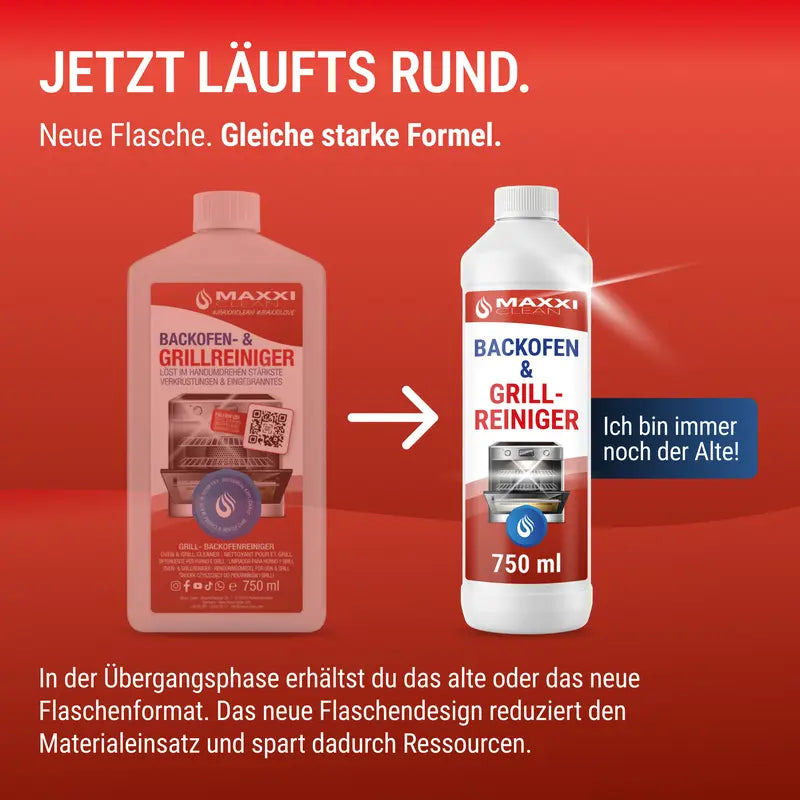 Maxxi Clean Backofen & Grillreiniger Gel 750ml Stark Fettlöser Ohne Schrubben - image 2