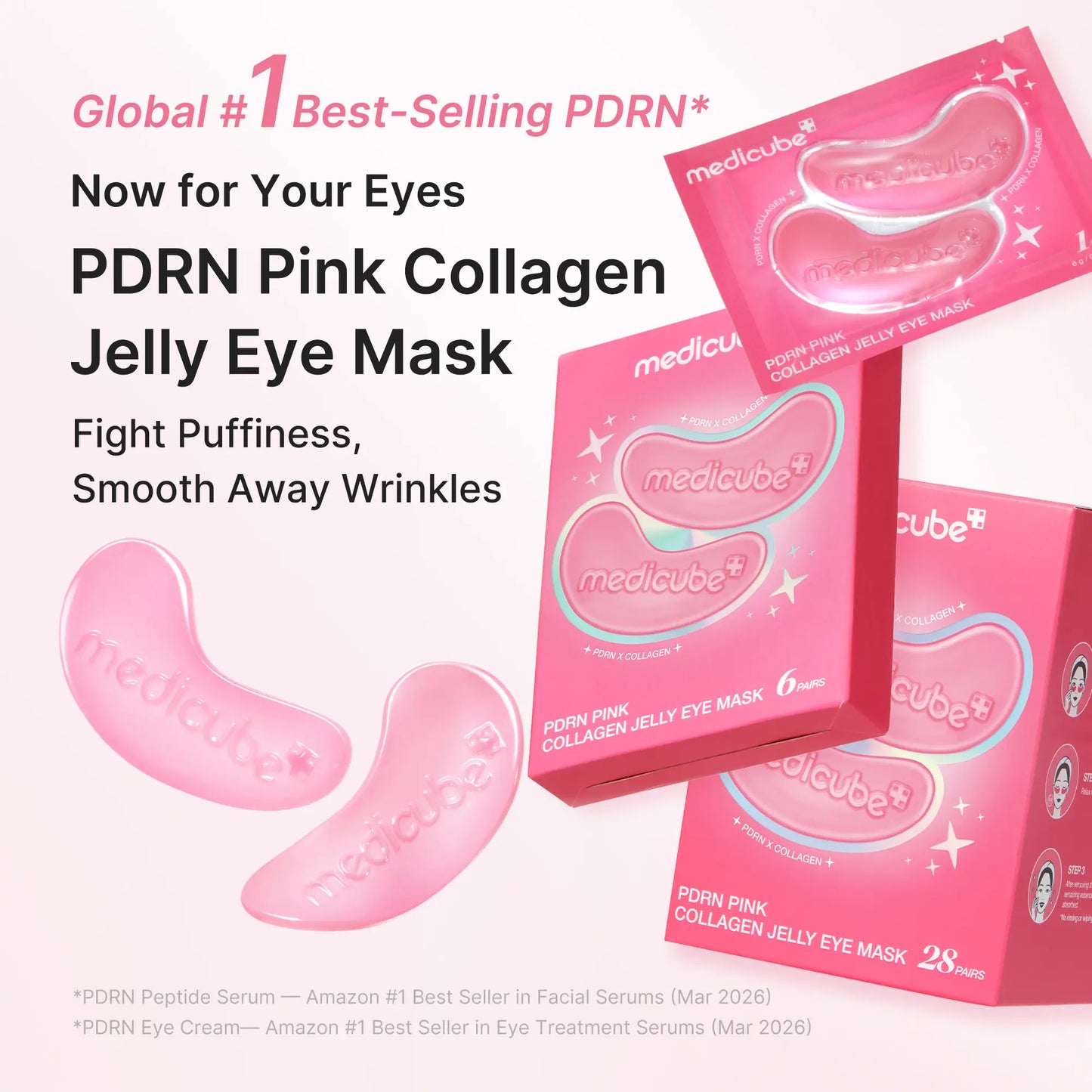 [NEW] [medicube] PDRN Pink Collagen Jelly Eye Mask | Hydrogel Eye Patches with PDRN, Collagen, NAD | Refreshing for Puffy, Tired Eyes | Firming for Look of Wrinkles, Fine Lines | Korean Skincare (6/28/50 Pairs) - image 5