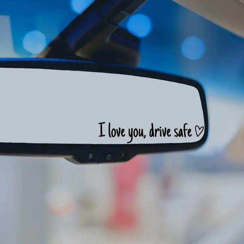 ❤️ I Love You Drive Safe Car Mirror Sticker