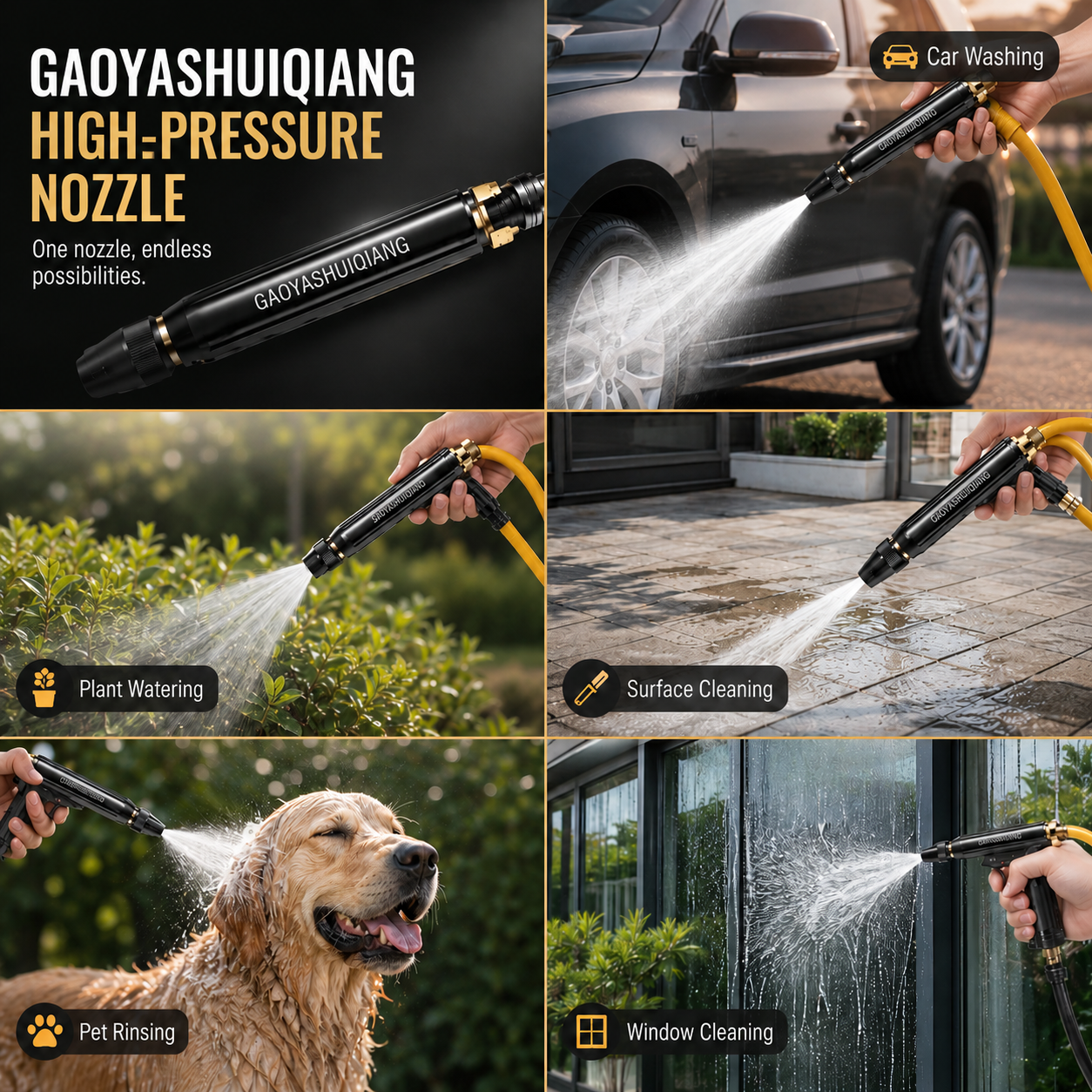 💦✨ Powerful Spray Nozzle For Deep Cleaning