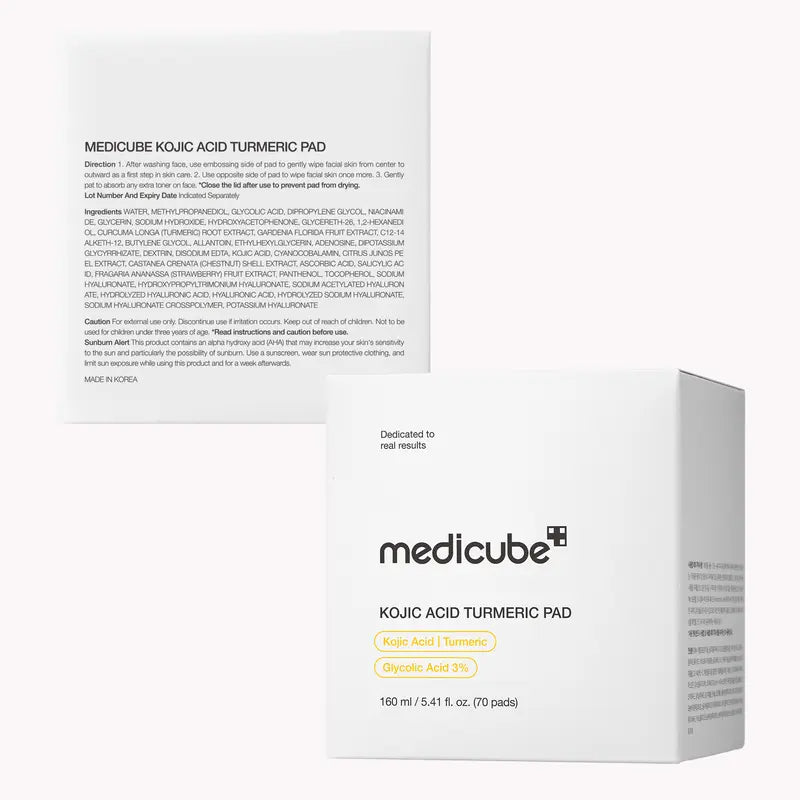 Kojic Acid Turmeric Clarifying Toner Pad for Troubled Skin & Use After Spot Care