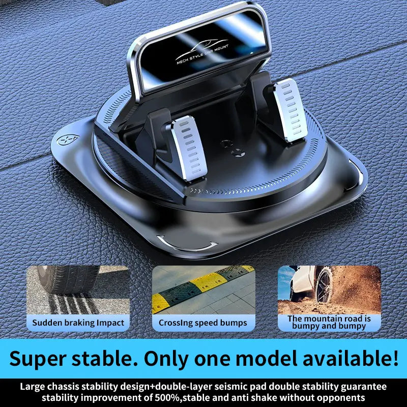 Car phone holder 360 degree rotation, suitablefor car navigation in-car dashboard, horizontaland vertica screen adjustment angle,suctioncup fixed non-slip mobile phone holdersuitable for iPhone and Android - image 4