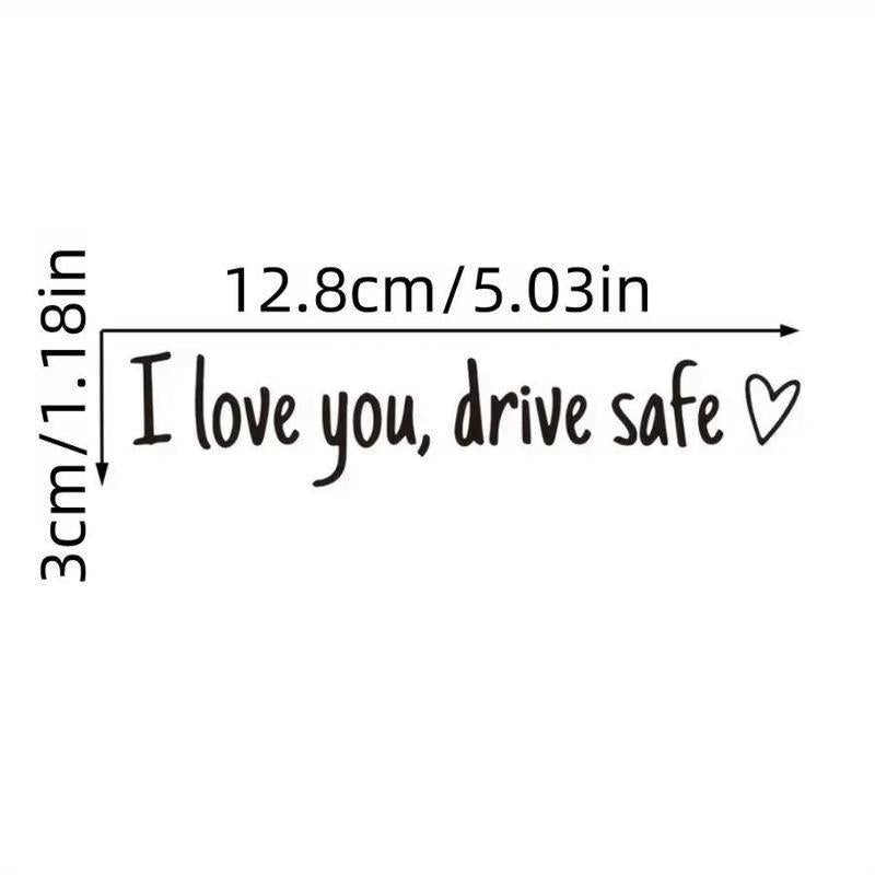 ❤️ I Love You Drive Safe Car Mirror Sticker