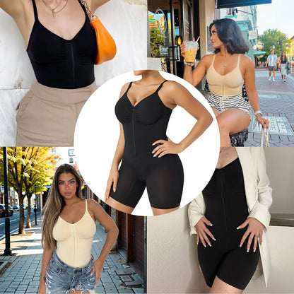 SHAPERX Shapewear for Women Tummy Control Bodysuits Zip-Up Comfort Ultra Stretch Fabric Customizable Fit Breathable Mesh Design Comfortable Fit - image 15