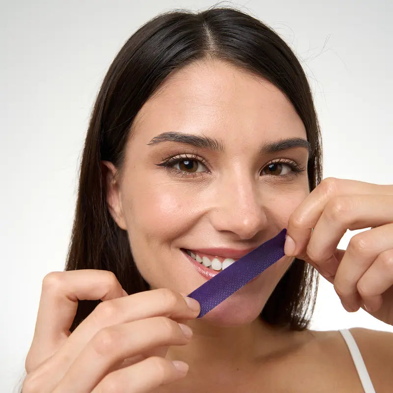 DRDENT Purple Teeth Whitening Strips – Peroxide-Free Whitening for Yellow Stains & Brighter Smile