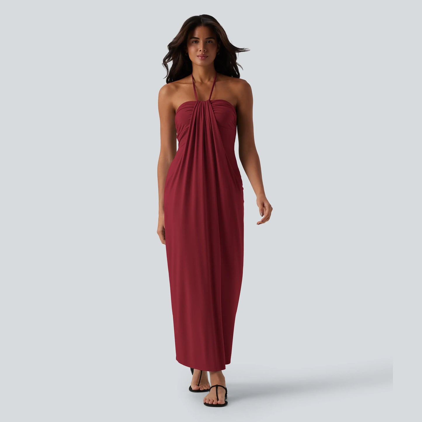 Halara Halter Tie Back Maxi Dress with Pockets - image 6