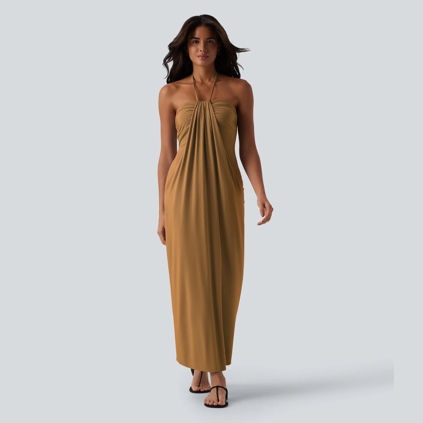 Halara Halter Tie Back Maxi Dress with Pockets - image 16