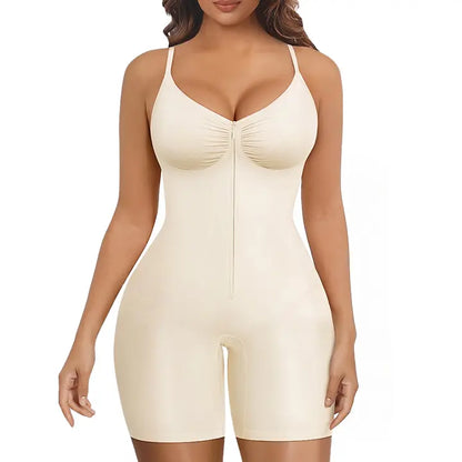 SHAPERX Shapewear for Women Tummy Control Bodysuits Zip-Up Comfort Ultra Stretch Fabric Customizable Fit Breathable Mesh Design Comfortable Fit - image 5