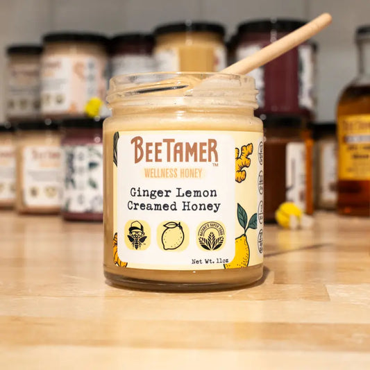 BeeTamer's Coconut Raw Creamed Honey - Health and Wellness Sweet, Natural unfiltered honey Flavor Healthy