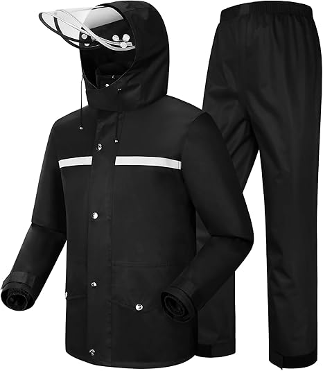 🔥Rain Suit Waterproof Jacket and Trouser Suit Raincoat for Men and Women Outdoor All-Sport Breathable Anti-storm