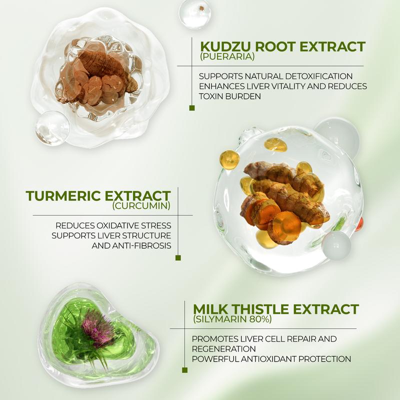 Milk Thistle Liver Detox & ColonCleanse, Natural Liver Health Support with KudzuRoot, Turmeric, lnositol, Methionine,Vitamin C.90Capsules Mother's Day Gift