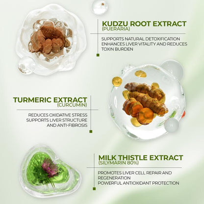 Milk Thistle Liver Detox & ColonCleanse, Natural Liver Health Support with KudzuRoot, Turmeric, lnositol, Methionine,Vitamin C.90Capsules Mother's Day Gift