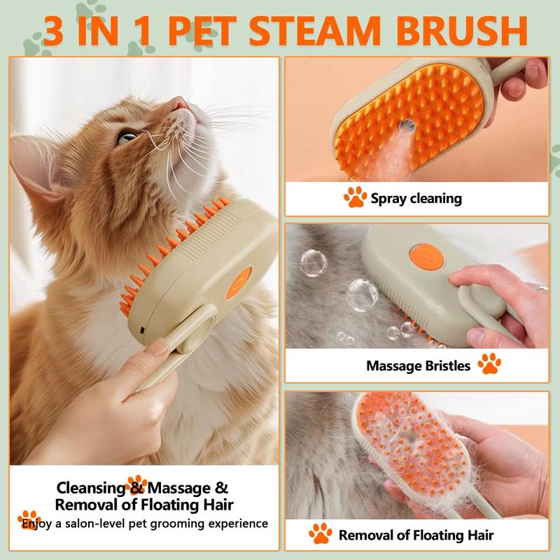 🔥Pet Steam Brush,Cat Dog Hair Remover