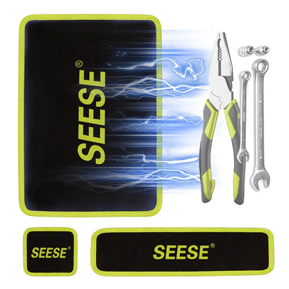 SEESE 3PC Flexible Magnetic Tool Mat & Tray Holder - Magnetic Tool Tray, Flexible Magnetic Mat, PVC & Non-Slip for Garage Workshop, Auto Repair Tools fathersdaygiftideas fathersdaygift - image 5