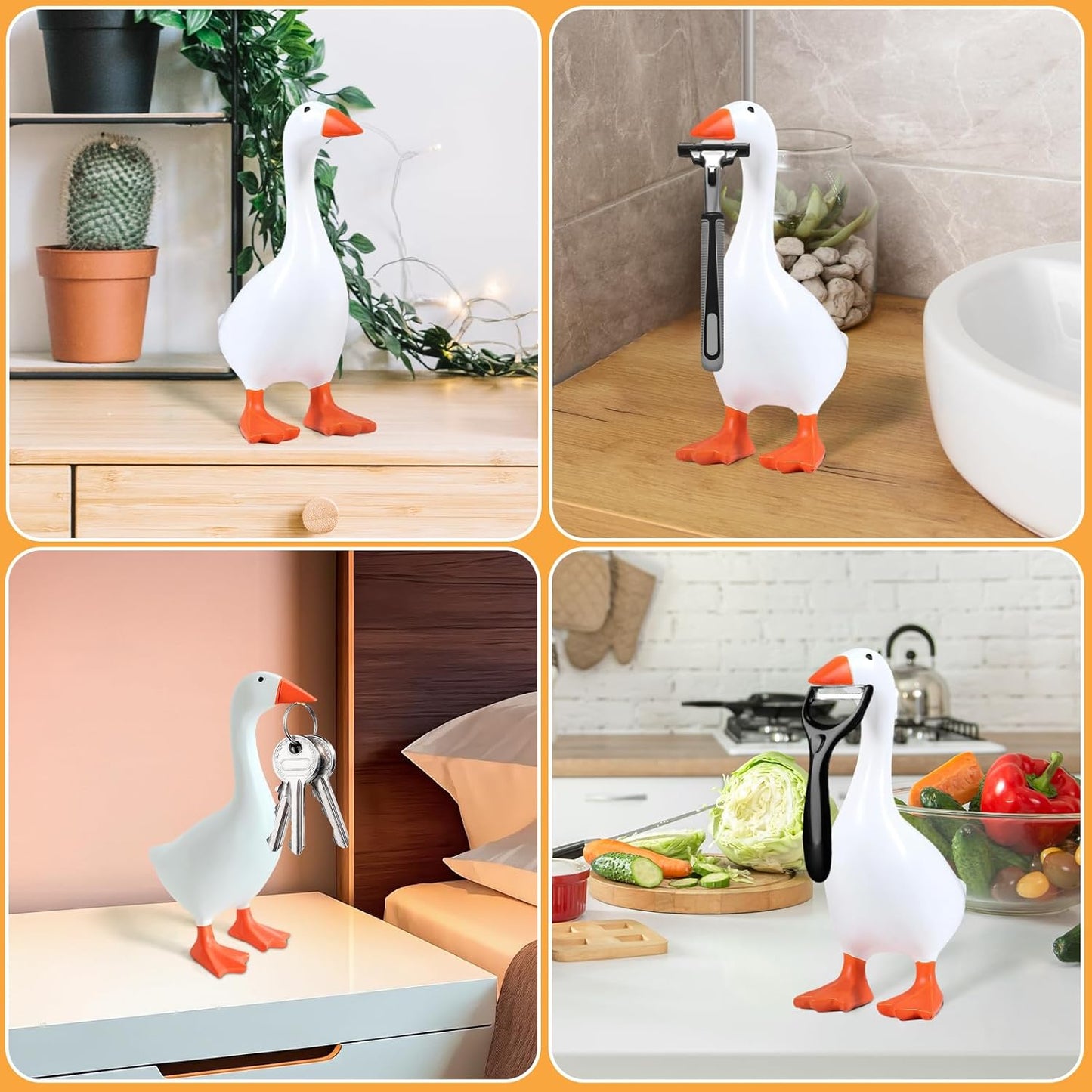 🦆&🦢Funny Goose Key Holder, Bedroom Decor, Housewarming Gifts