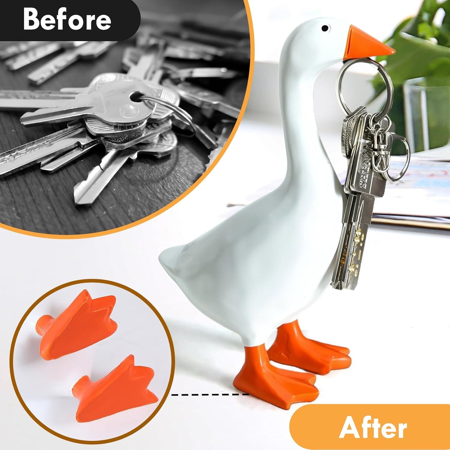 🦆&🦢Funny Goose Key Holder, Bedroom Decor, Housewarming Gifts