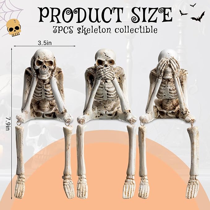 🎃💀 Halloween decoration indoor skeleton statue