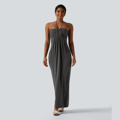 Halara Halter Tie Back Maxi Dress with Pockets - image 3