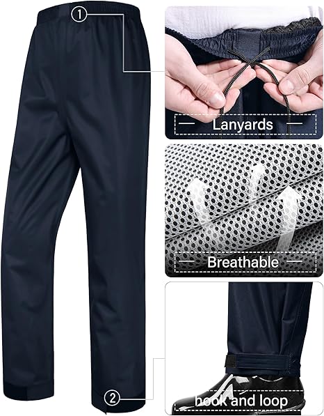 🔥Rain Suit Waterproof Jacket and Trouser Suit Raincoat for Men and Women Outdoor All-Sport Breathable Anti-storm