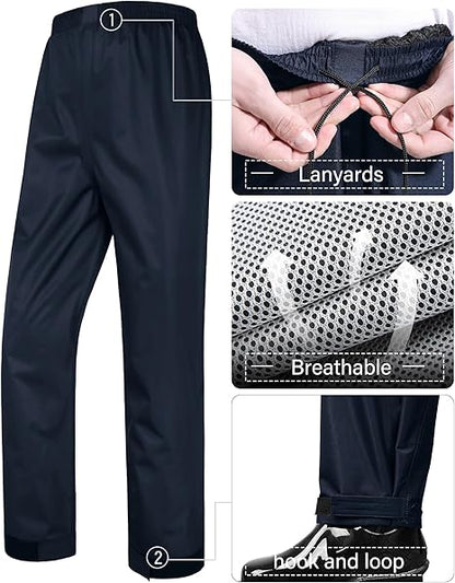 🔥Rain Suit Waterproof Jacket and Trouser Suit Raincoat for Men and Women Outdoor All-Sport Breathable Anti-storm