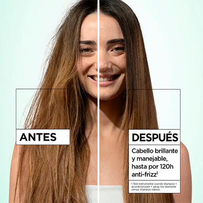 Garnier Fructis Liso Diamante: Spray Termoprotector | 72H Sin Frizz & 100H Brillo Espejo | Con Keratina & Argán (150ml) - image 3