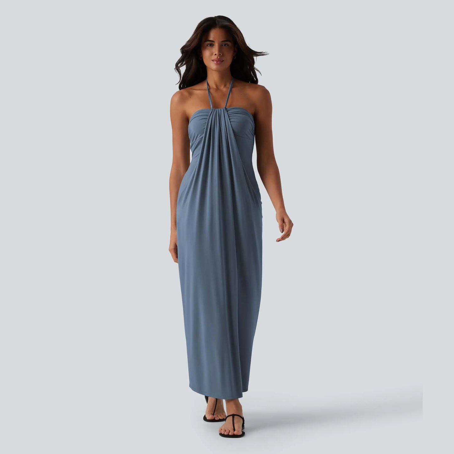 Halara Halter Tie Back Maxi Dress with Pockets - image 8