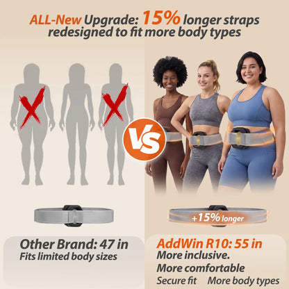 ADDWIN 2026 New Fascia Ring R10 Mini Muscle Recovery Fascia Device upgraded adjustable strap fits Up to 55in waist, Cordless Rechargeable, Designed for Waist & Back Muscle Recovery portable massager parents gift summervibes - image 7