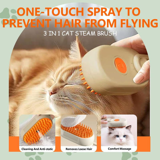 🔥Pet Steam Brush,Cat Dog Hair Remover