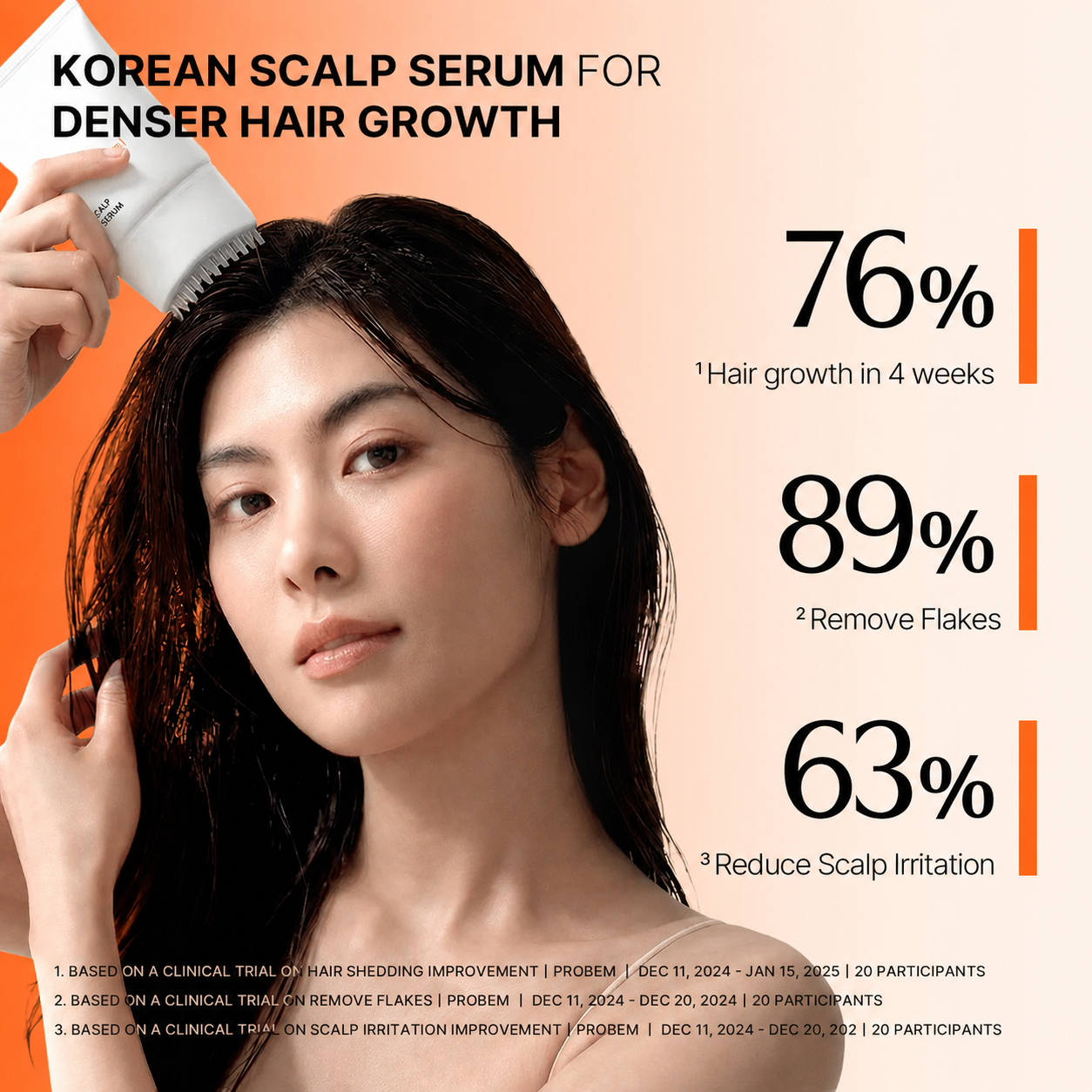 Growturn Hair Growth Ampoule – 38-Bristle Brush-On Scalp Serum for Thicker, Stronger-Looking Hair