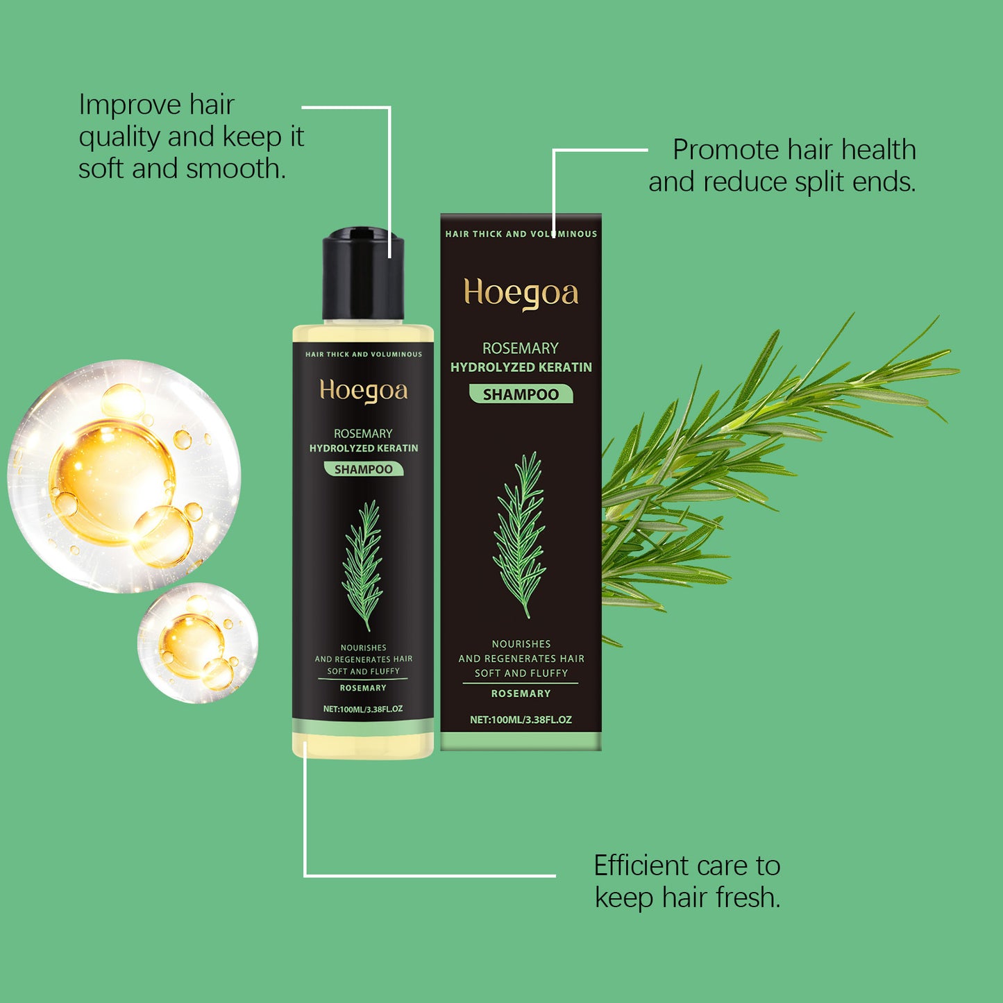 Organic Rosemary Hair Growth Shampoo -hz