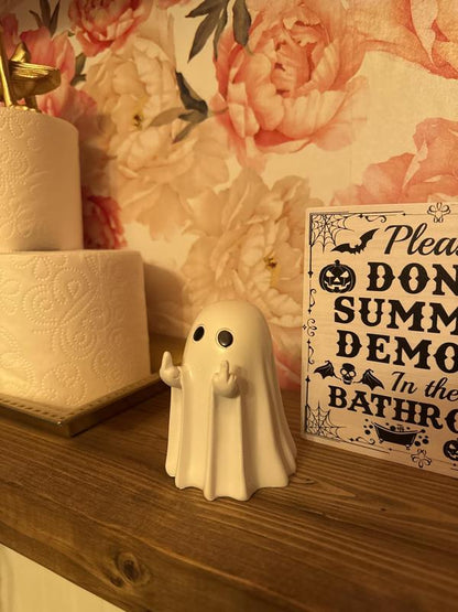 👻 Spooky Resin Middle Finger Ghost Statue☠️