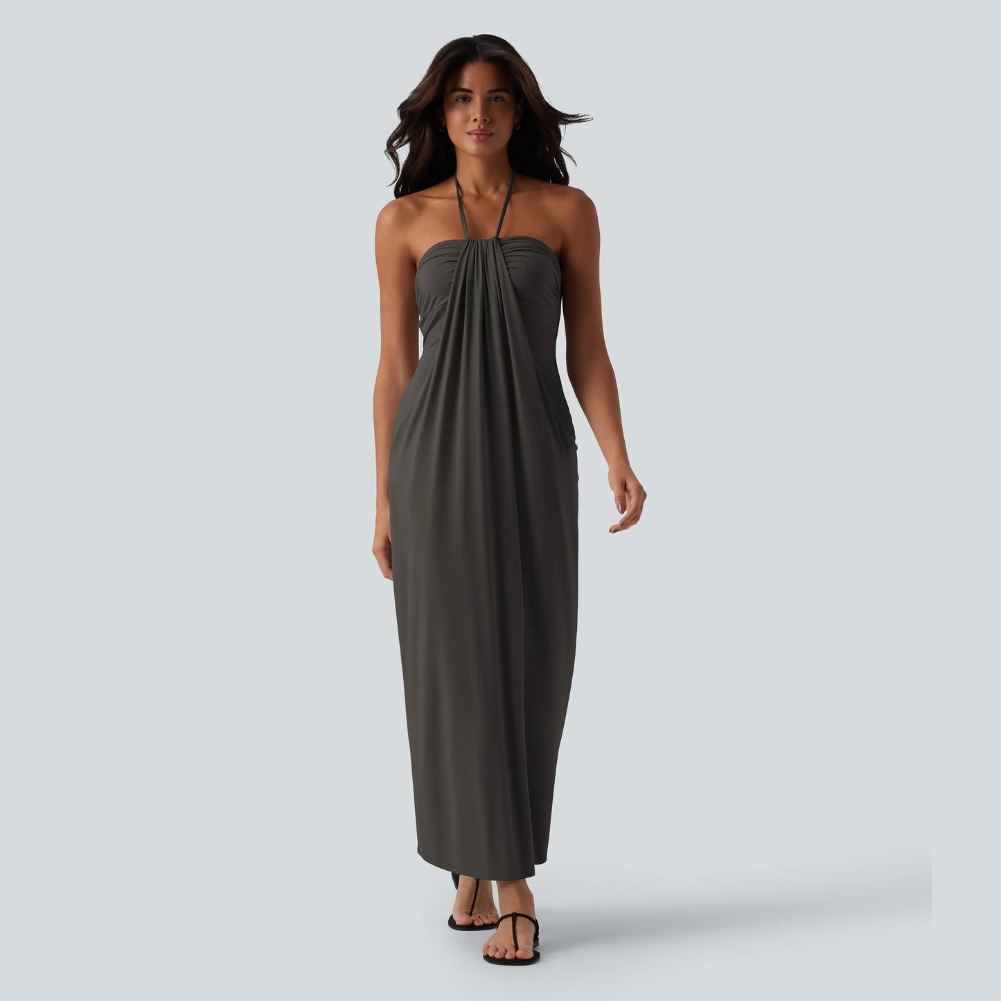 Halara Halter Tie Back Maxi Dress with Pockets - image 12