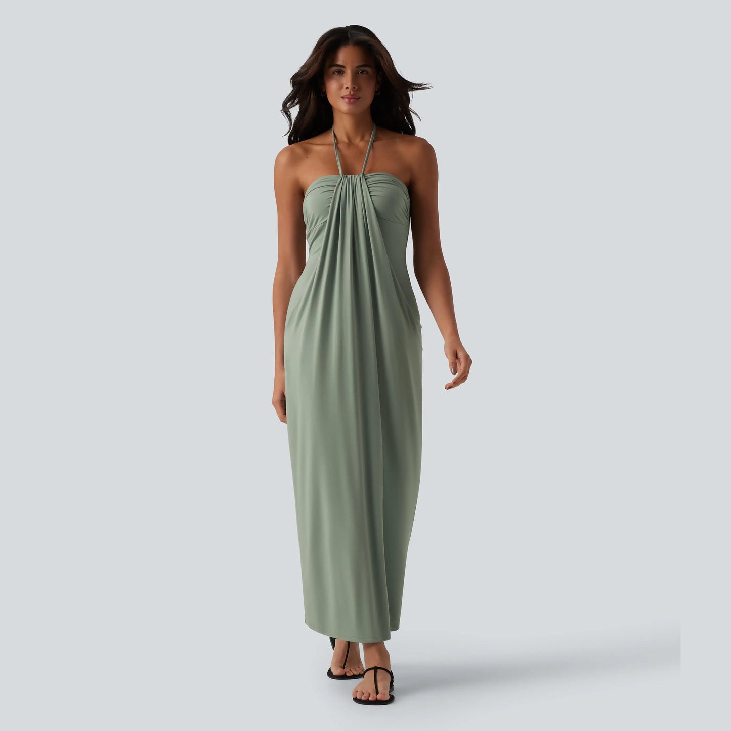 Halara Halter Tie Back Maxi Dress with Pockets - image 11