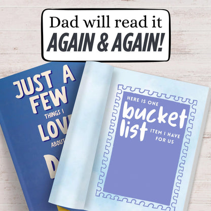 Just A Few Things I Love About You Dad Personalized Gift for Dad Father's Day Gift Fill In The Blank Memory Book Gift Idea For Dad - image 6