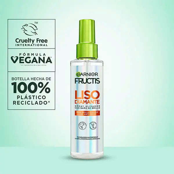 Garnier Fructis Liso Diamante: Spray Termoprotector | 72H Sin Frizz & 100H Brillo Espejo | Con Keratina & Argán (150ml) - image 5