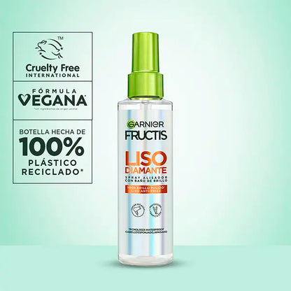 Garnier Fructis Liso Diamante: Spray Termoprotector | 72H Sin Frizz & 100H Brillo Espejo | Con Keratina & Argán (150ml) - image 5