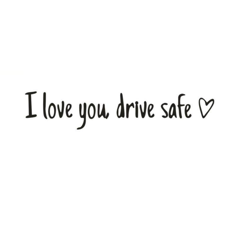 ❤️ I Love You Drive Safe Car Mirror Sticker